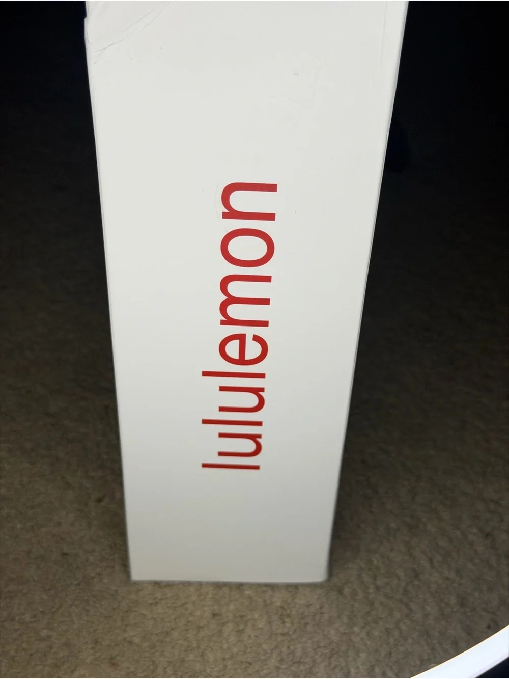 lululemon athletica white box with red logo